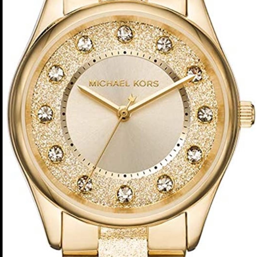 🆕Michael Kors Colette Three-Hand Gold-Tone Watch - Picture 1 of 14